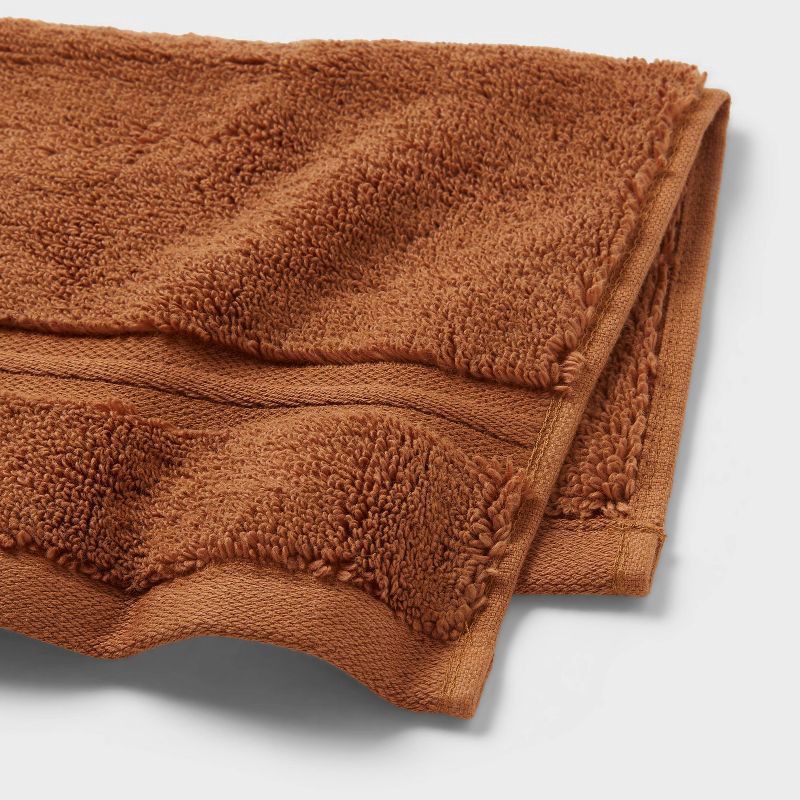 slide 4 of 5, 4pk Spa Plush Washcloth Set Caramel - Threshold™, 4 ct