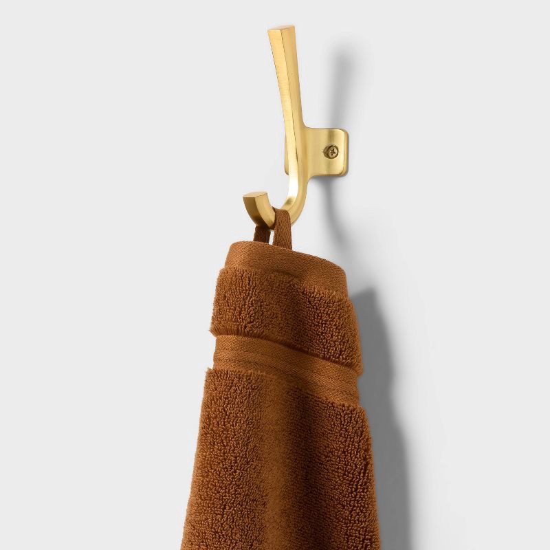 slide 5 of 5, 4pk Spa Plush Washcloth Set Caramel - Threshold™, 4 ct