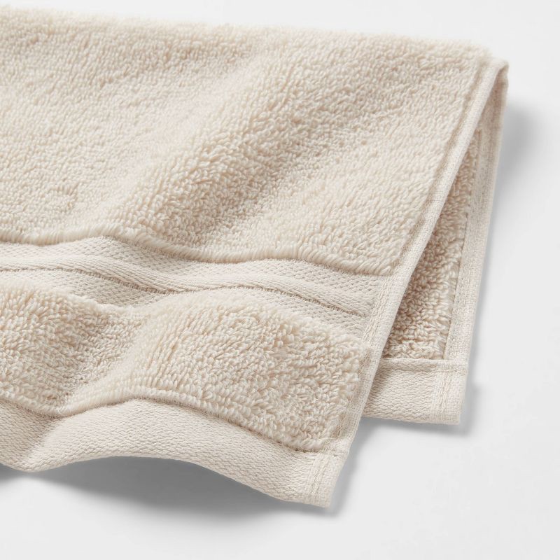 slide 4 of 5, 4pk Spa Plush Washcloth Set Ivory - Threshold™, 4 ct