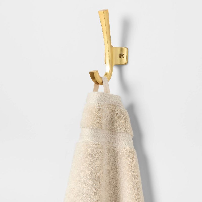 slide 5 of 5, 4pk Spa Plush Washcloth Set Ivory - Threshold™, 4 ct