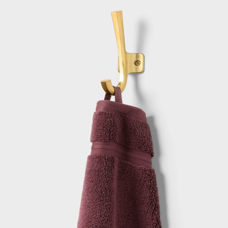 slide 5 of 5, 4pk Spa Plush Washcloth Set Dark Mauve - Threshold™, 4 ct