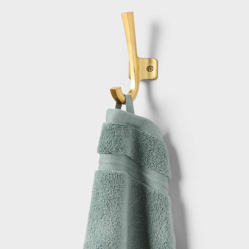 slide 5 of 5, 4pk Spa Plush Washcloth Set Sage Green - Threshold™, 4 ct