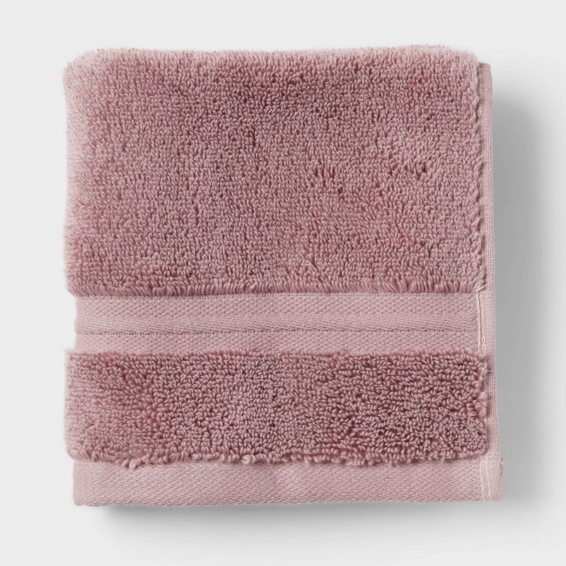 slide 3 of 5, 4pk Spa Plush Washcloth Set Mauve - Threshold™, 4 ct
