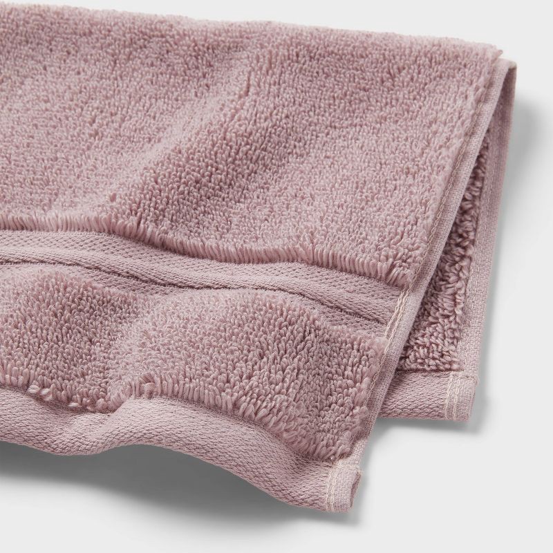 slide 4 of 5, 4pk Spa Plush Washcloth Set Mauve - Threshold™, 4 ct