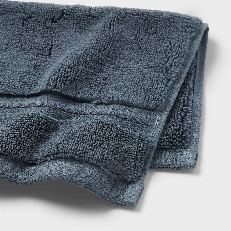 slide 4 of 5, 4pk Spa Plush Washcloth Set Slate Blue - Threshold™, 4 ct