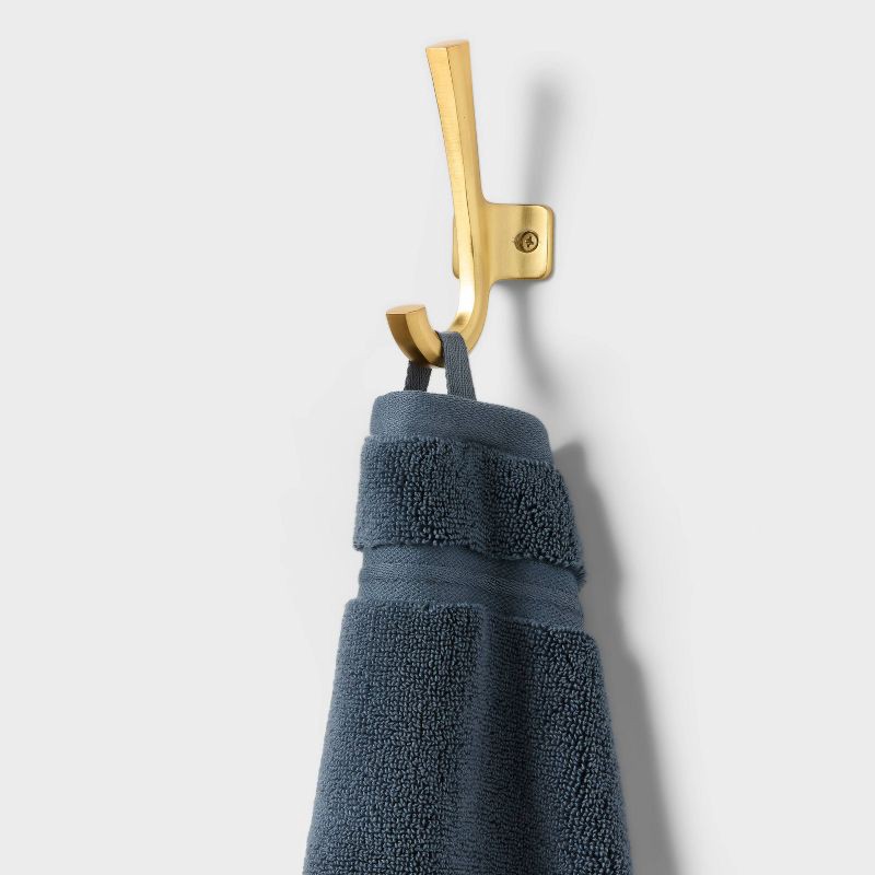 slide 5 of 5, 4pk Spa Plush Washcloth Set Slate Blue - Threshold™, 4 ct