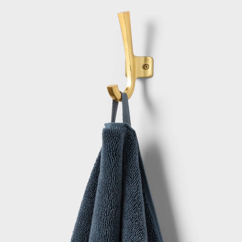 slide 4 of 5, Oversized Spa Plush Bath Towel Slate Blue - Threshold™, 1 ct