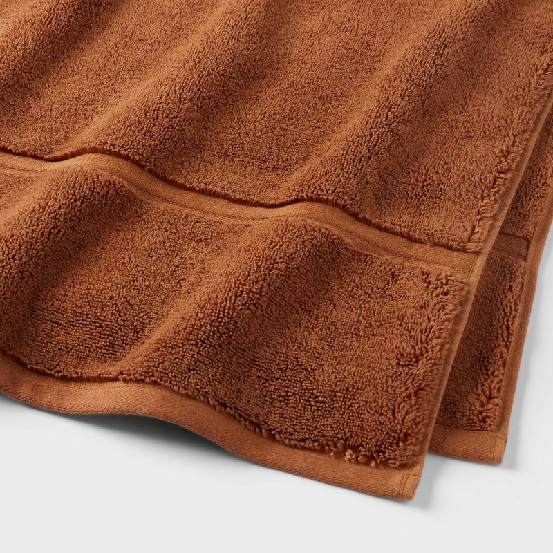 slide 3 of 5, Oversized Spa Plush Bath Towel Caramel - Threshold™, 1 ct
