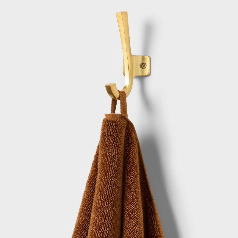 slide 4 of 5, Oversized Spa Plush Bath Towel Caramel - Threshold™, 1 ct