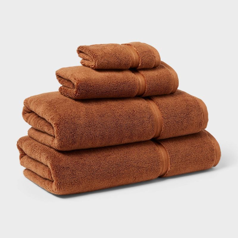 slide 5 of 5, Oversized Spa Plush Bath Towel Caramel - Threshold™, 1 ct