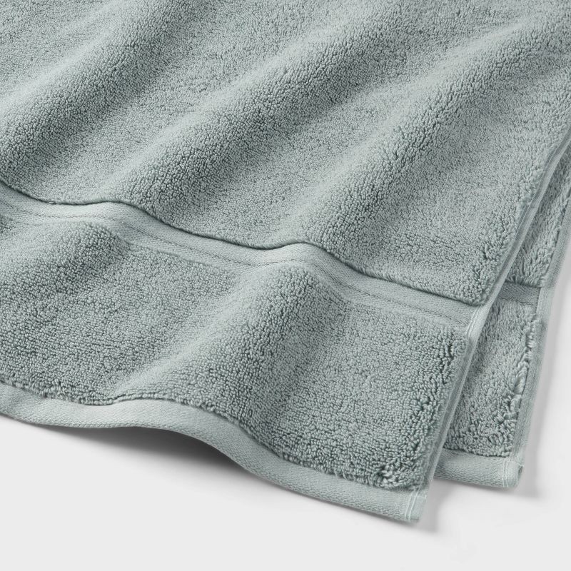 slide 3 of 5, Oversized Spa Plush Bath Towel Sage Green - Threshold™, 1 ct