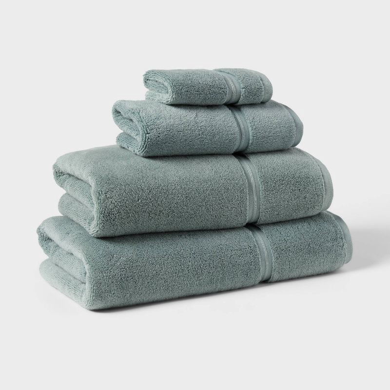 slide 5 of 5, Oversized Spa Plush Bath Towel Sage Green - Threshold™, 1 ct