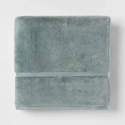 Oversized Spa Plush Bath Towel Sage Green - Threshold™