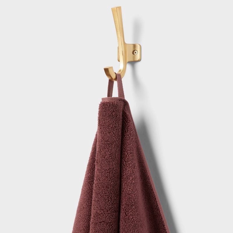 slide 4 of 5, Oversized Spa Plush Bath Towel Dark Mauve - Threshold™, 1 ct