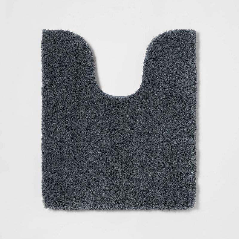 slide 1 of 3, Spa Plush Contour Bath Rug Slate Blue - Threshold™, 1 ct