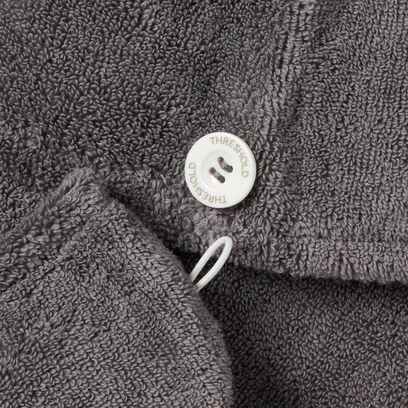 slide 3 of 3, Spa Plush Hair Towel Dark Gray - Threshold™, 1 ct