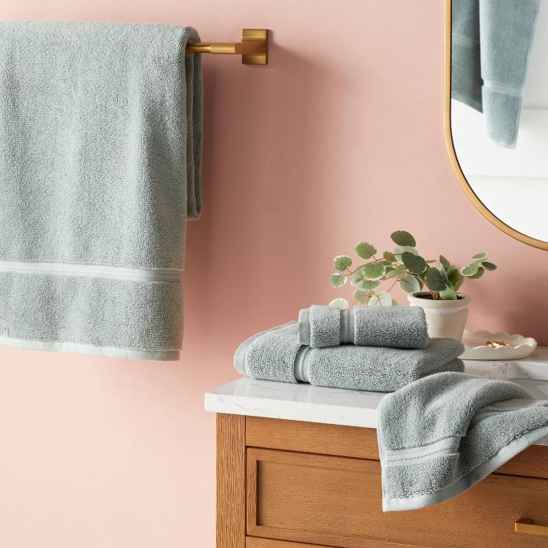 slide 2 of 5, Spa Plush Bath Towel Sage Green - Threshold™, 1 ct