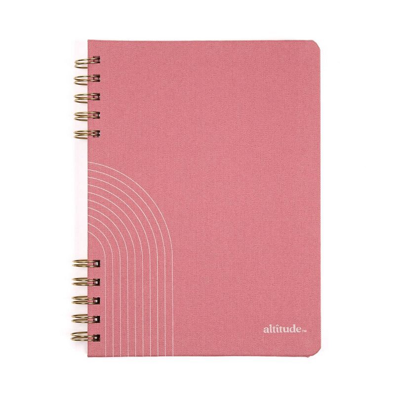 slide 1 of 9, Altitude 6.25"x8.5" 160 Pages Ruled Journal Split Twin Wire Mauve Pink Arch, 1 ct