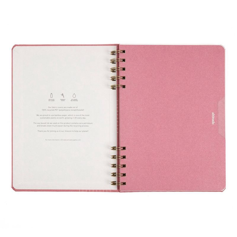 slide 5 of 9, Altitude 6.25"x8.5" 160 Pages Ruled Journal Split Twin Wire Mauve Pink Arch, 1 ct