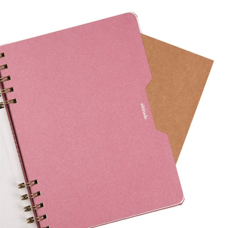 slide 6 of 9, Altitude 6.25"x8.5" 160 Pages Ruled Journal Split Twin Wire Mauve Pink Arch, 1 ct