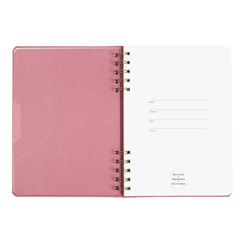 slide 7 of 9, Altitude 6.25"x8.5" 160 Pages Ruled Journal Split Twin Wire Mauve Pink Arch, 1 ct