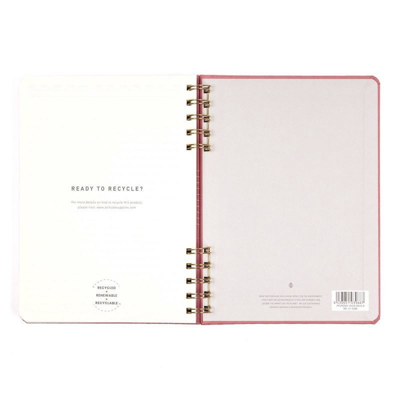 slide 8 of 9, Altitude 6.25"x8.5" 160 Pages Ruled Journal Split Twin Wire Mauve Pink Arch, 1 ct