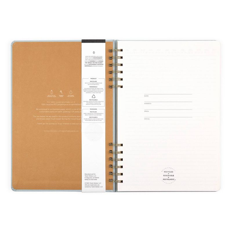 slide 3 of 8, Altitude 160pg Ruled Journal 7.25"x10.5" Split Twin Wire Seafoam Blue, 1 ct