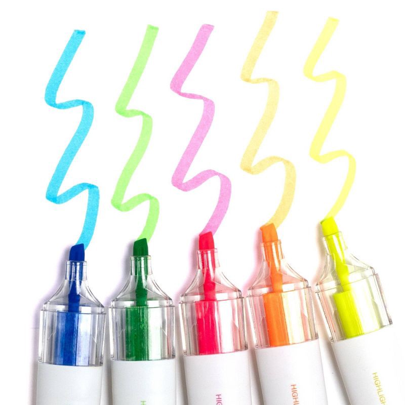 slide 5 of 8, Yoobi Evolve 5pk Highlighters See-Through Barrel 5.0mm color Ink, 5 ct
