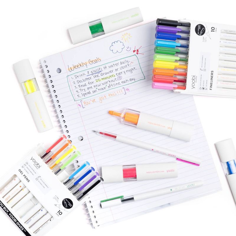 slide 7 of 8, Yoobi Evolve 5pk Highlighters See-Through Barrel 5.0mm color Ink, 5 ct