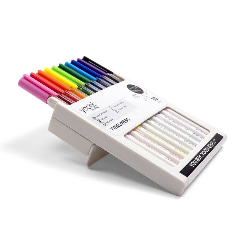 slide 6 of 8, Yoobi Evolve 10pk Fineliner Pen Brights See-Through, Teacher Supplies, 10 ct
