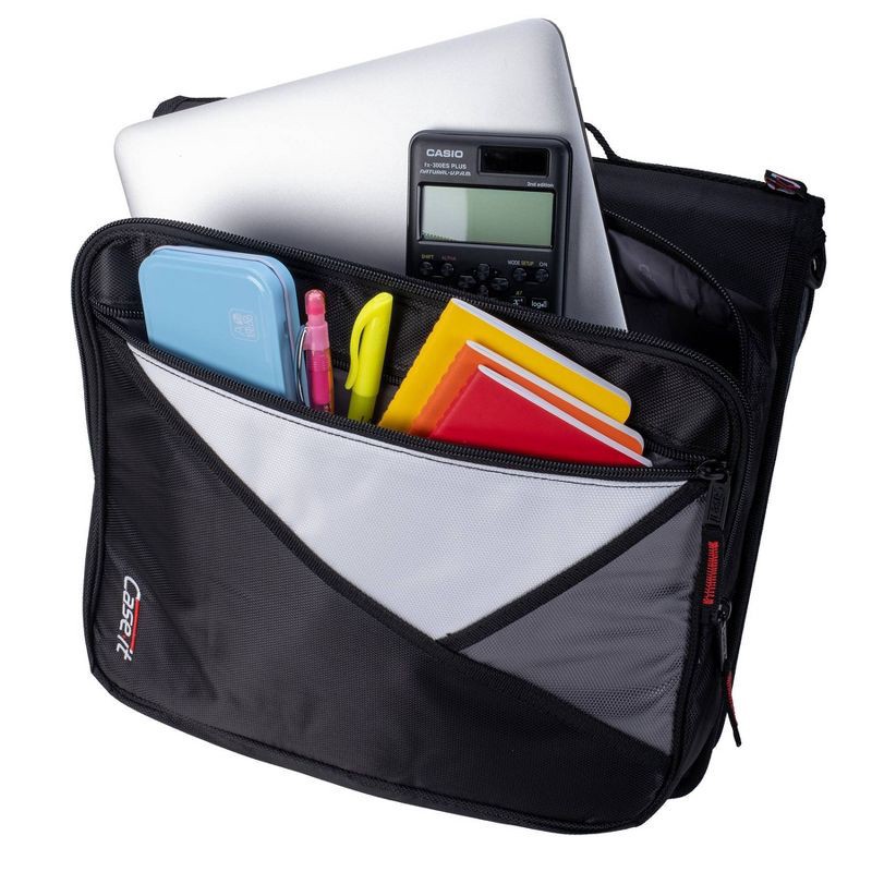 slide 2 of 7, Case-it 2" Laptop Zipper Binder Black, 1 ct