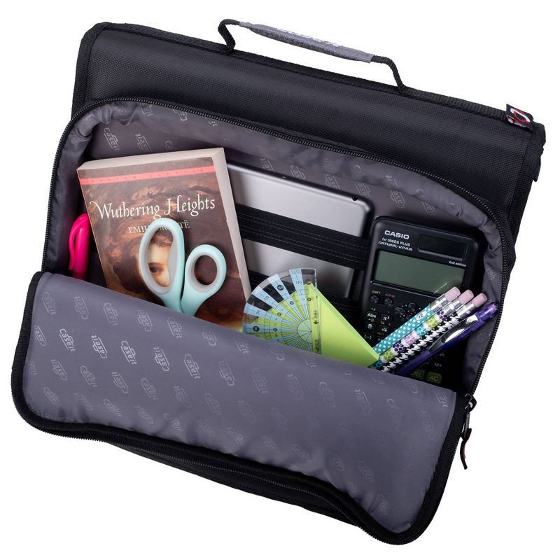 slide 3 of 7, Case-it 2" Laptop Zipper Binder Black, 1 ct