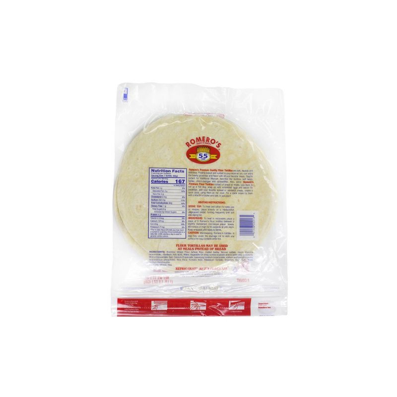 slide 2 of 2, Romeros Romero's Large Burrito Flour Tortillas - 8ct / 17.5oz, 8 ct; 17.5 oz