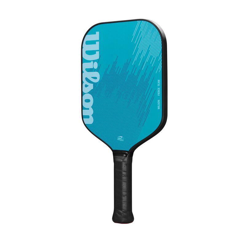 slide 3 of 6, Wilson 16'' Fierce Team Traditional Pickleball Paddle - Blue: Fiberglass Material, 4-1/4" Grip Size, 1 ct
