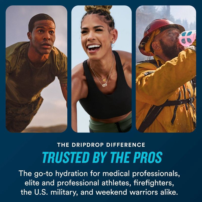 slide 5 of 10, DripDrop Zero Sugar Hydration Powder Vegan Electrolyte Supplements - Watermelon, Lemon Lime, Peach, Passion Fruit - 1.9oz/12ct, 1.9 oz, 12 ct