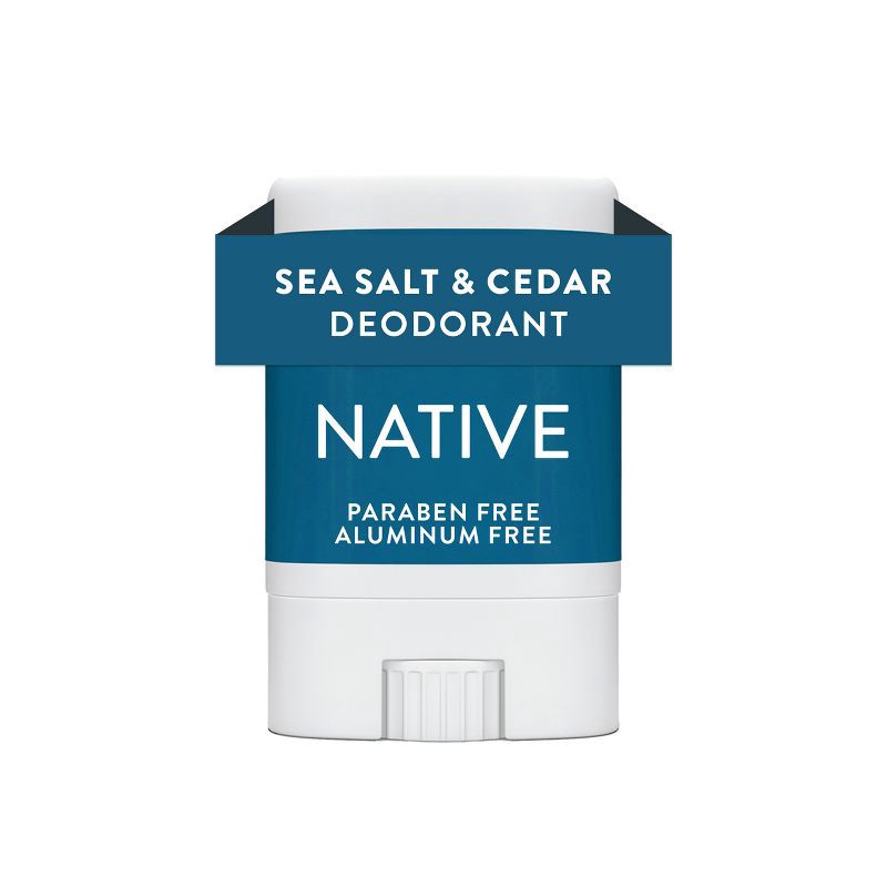 slide 6 of 12, Native Solid Mini Deodorant - Travel Size - Sea Salt & Cedar - 0.35oz, 0.35 oz