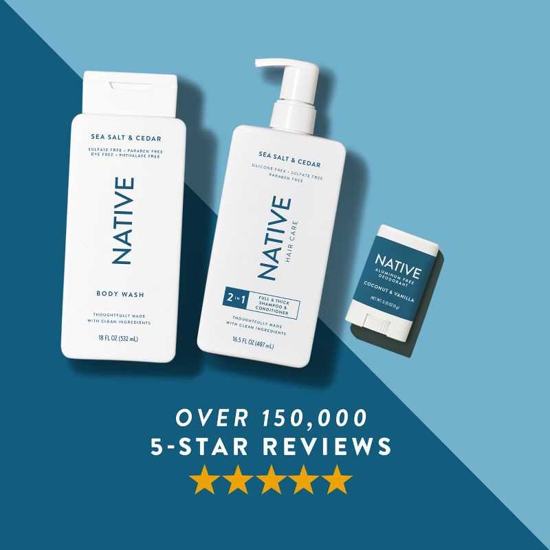 slide 12 of 12, Native Solid Mini Deodorant - Travel Size - Sea Salt & Cedar - 0.35oz, 0.35 oz