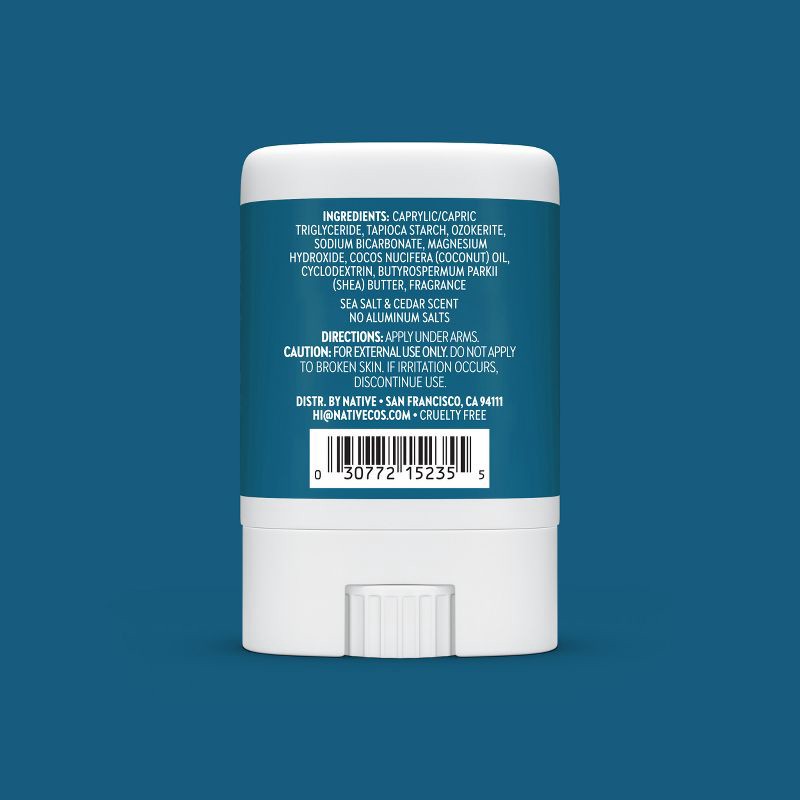 slide 7 of 12, Native Solid Mini Deodorant - Travel Size - Sea Salt & Cedar - 0.35oz, 0.35 oz