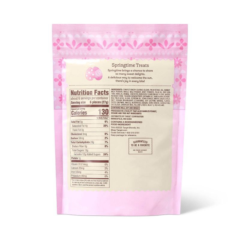 slide 2 of 3, Spring Easter Animal Crackers Covered in White and Pink Chocolate - 6oz - Favorite Day™, 6 oz