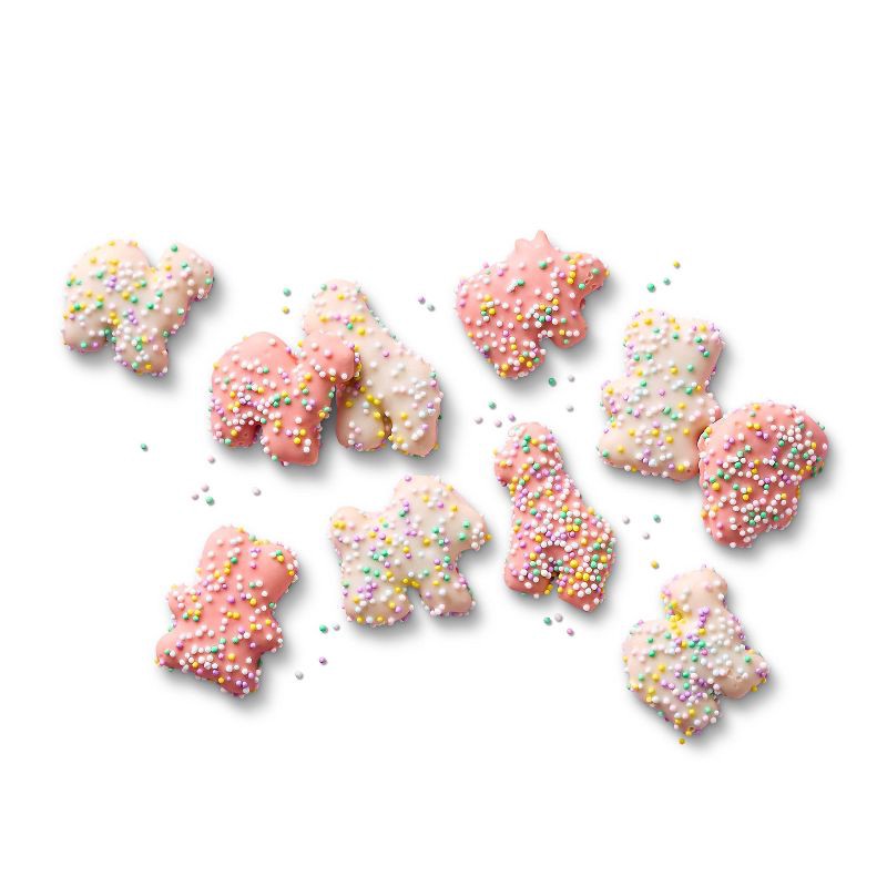 slide 3 of 3, Spring Easter Animal Crackers Covered in White and Pink Chocolate - 6oz - Favorite Day™, 6 oz