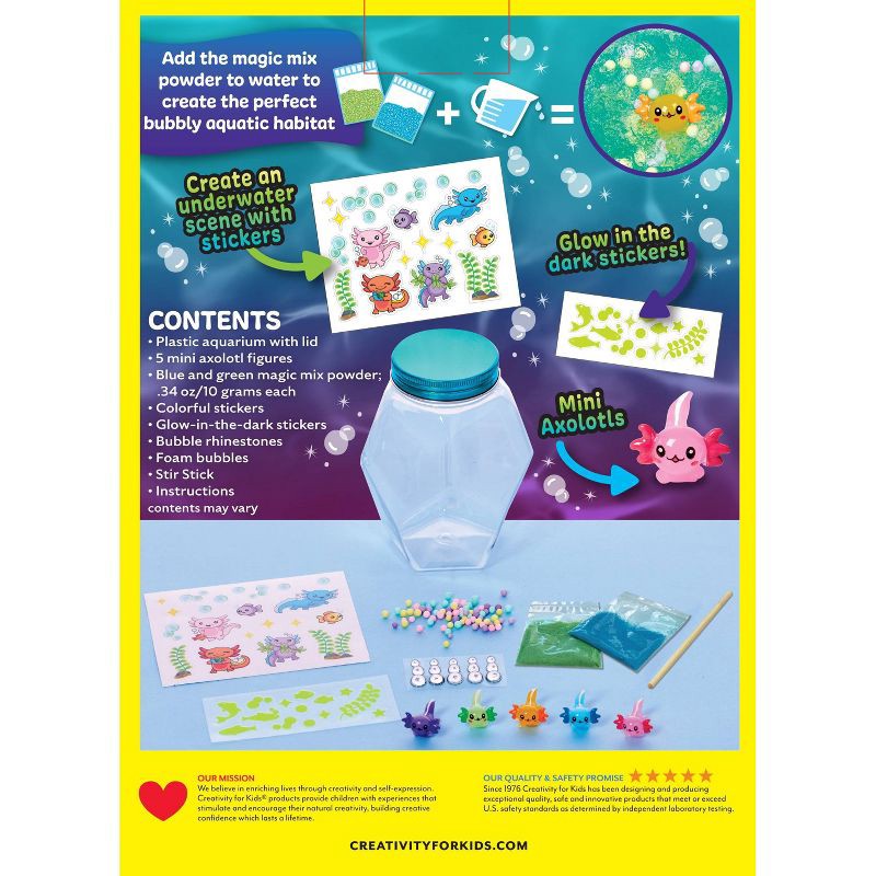 slide 9 of 9, Creativity for Kids Glowing Axolotl Aquarium, 1 ct