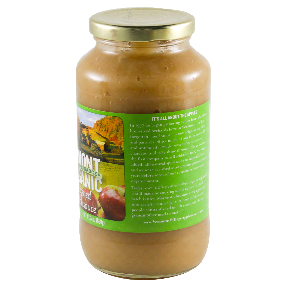 Vermont Village Organic Unsweetened Applesauce 24 oz | Shipt