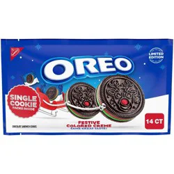 Oreo Red and Green Festive Limited Edition Christmas Cookies - 7.14oz/14ct