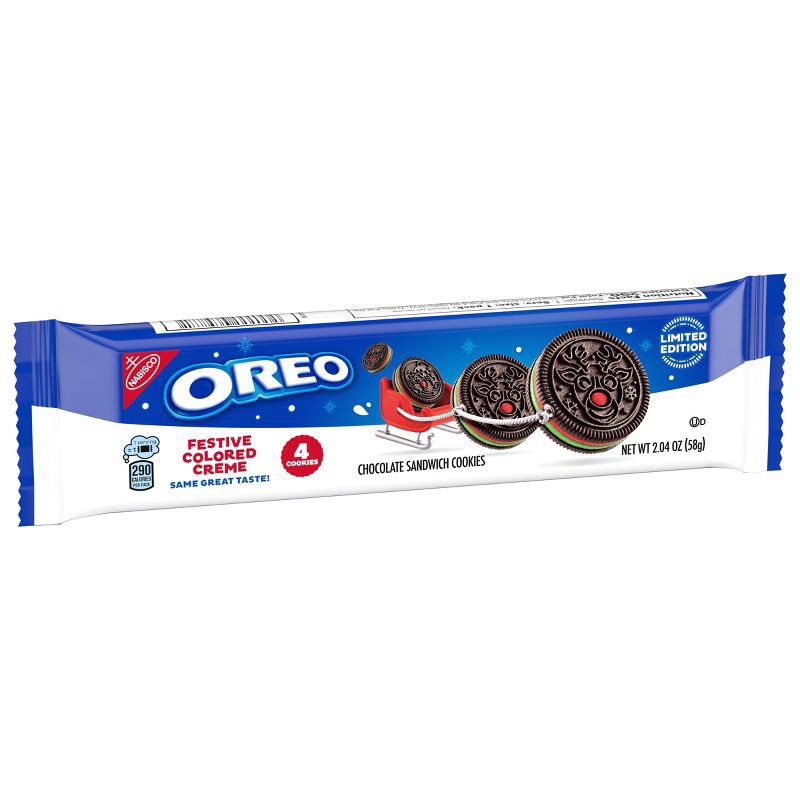 slide 9 of 15, Oreo Red and Green Festive King Size Limited Edition Christmas Cookies - 2.04oz, 2.04 oz