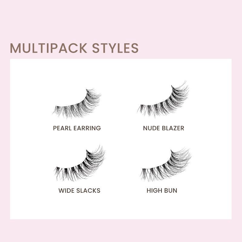 slide 6 of 11, KISS Products The New Natural False Eyelashes - Wide Slacks - 4ct, 4 ct