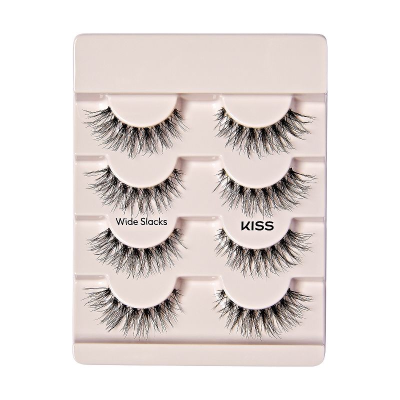 slide 7 of 11, KISS Products The New Natural False Eyelashes - Wide Slacks - 4ct, 4 ct