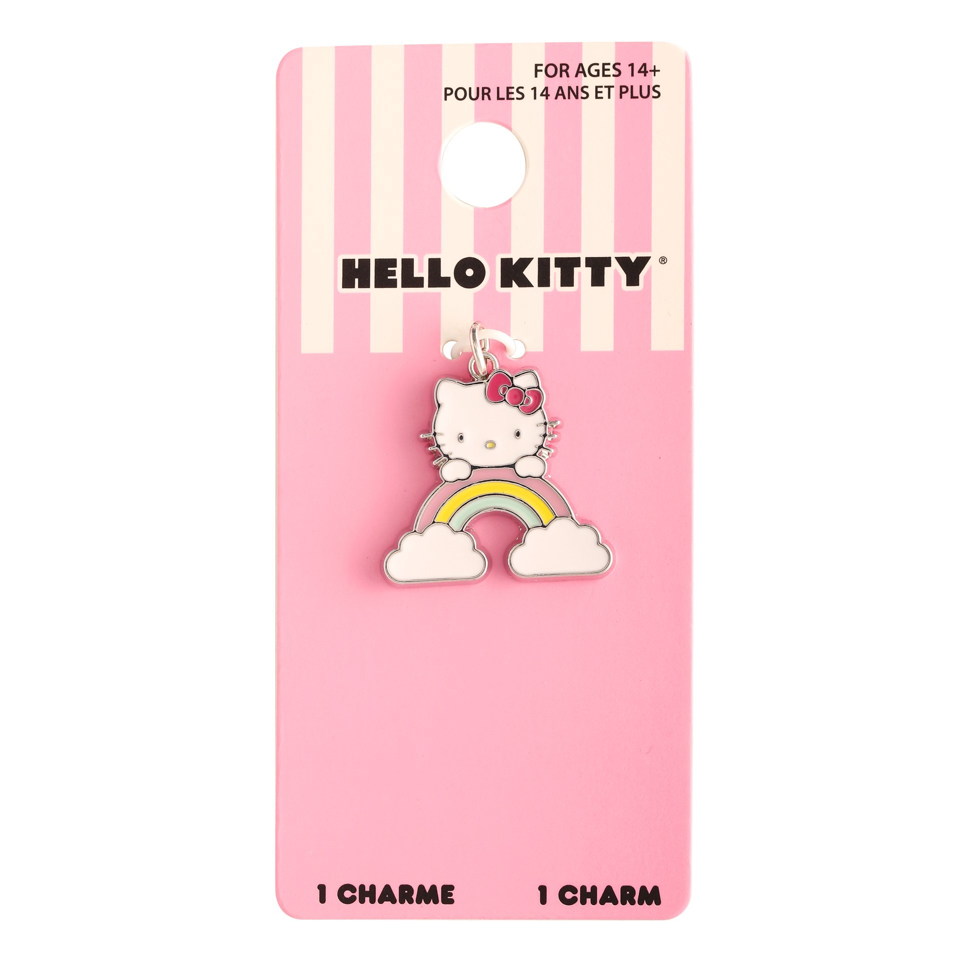 slide 2 of 3, Hello Kitty Rainbow Enamel Charm, 1.11 in x 0.98 in x 0.08 in