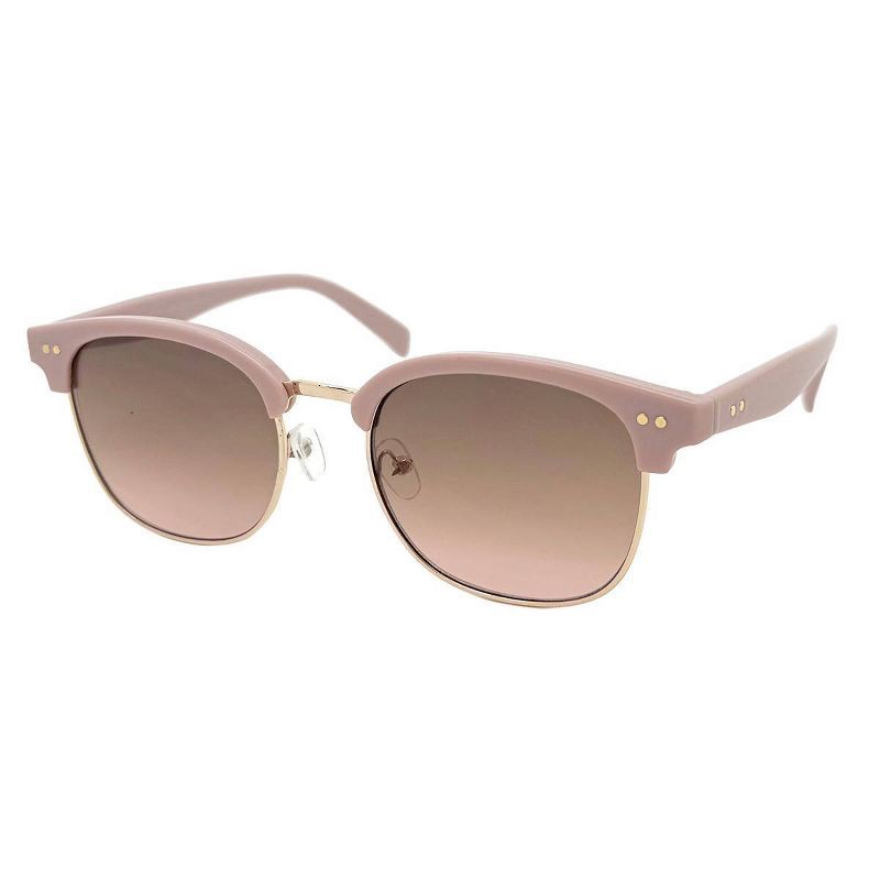 slide 2 of 2, Women's Plastic Square Club Sunglasses - Wild Fable™ Pink: Adjustable Nose Pads, Maximum UV Protection, Recycled Material, 1 ct