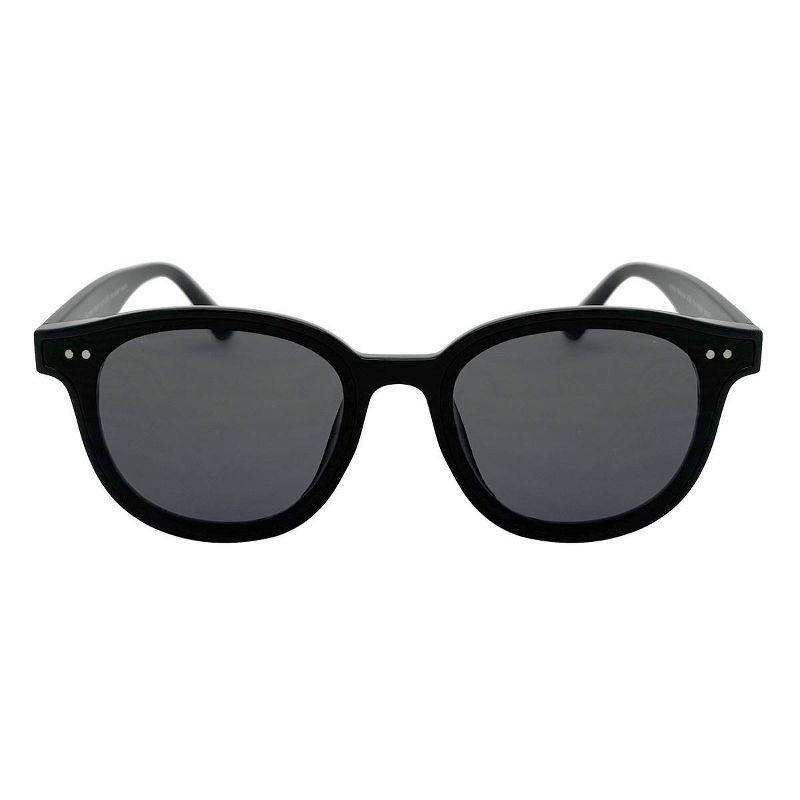 slide 1 of 2, Women's Plastic Round Sunglasses - Wild Fable™ Black: UV Protection, Recycled Frame, Medium Fit, 1 ct