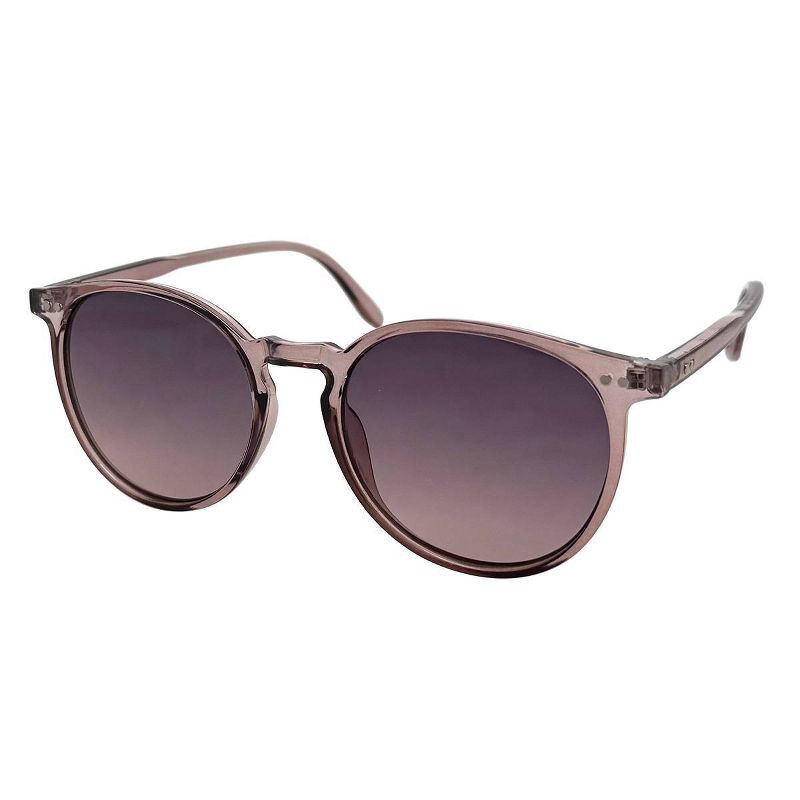 slide 2 of 2, Women's Plastic Round Sunglasses - Wild Fable™ Pink: UV Protection, Recycled Frame, Narrow Fit, 1 ct